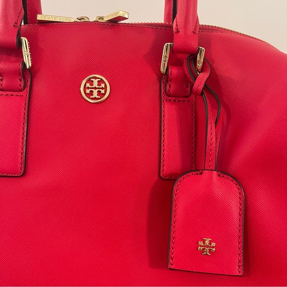Tory Burch Robinson Middy Satchel Saffiano Leather in Carnival - Picture 4 of 15